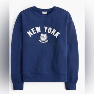 J. Crew Factory Blue New York Graphic Sweatshirt